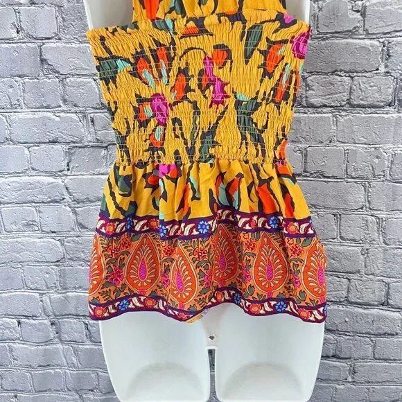 Haute Hippie High Neck Smocked Tank Halter Top Size XS - Picture 5 of 8